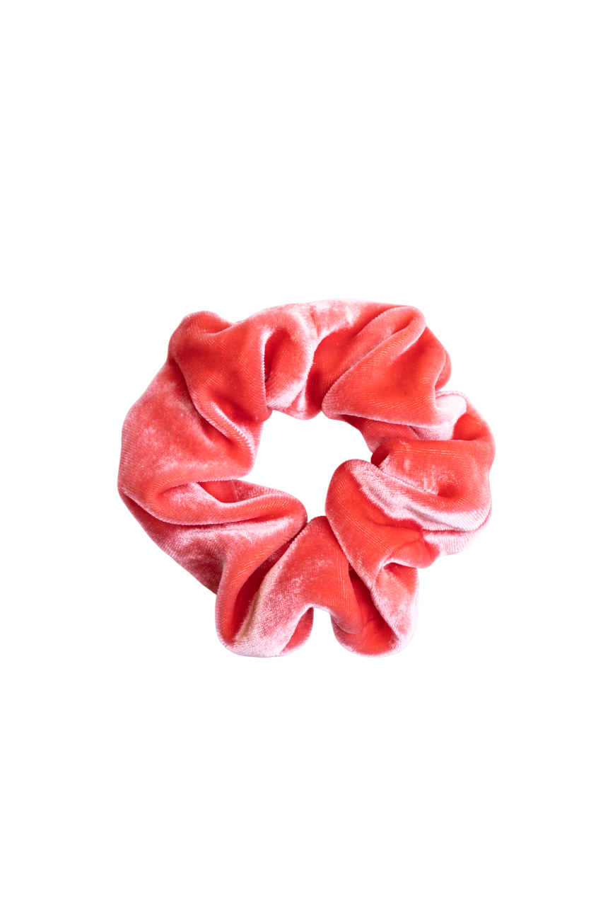 Scrunchie - MEDINA velvet silk - juicy peach - collab zürich