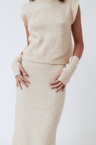Knit Skirt - Floreta - Cream - collab zürich