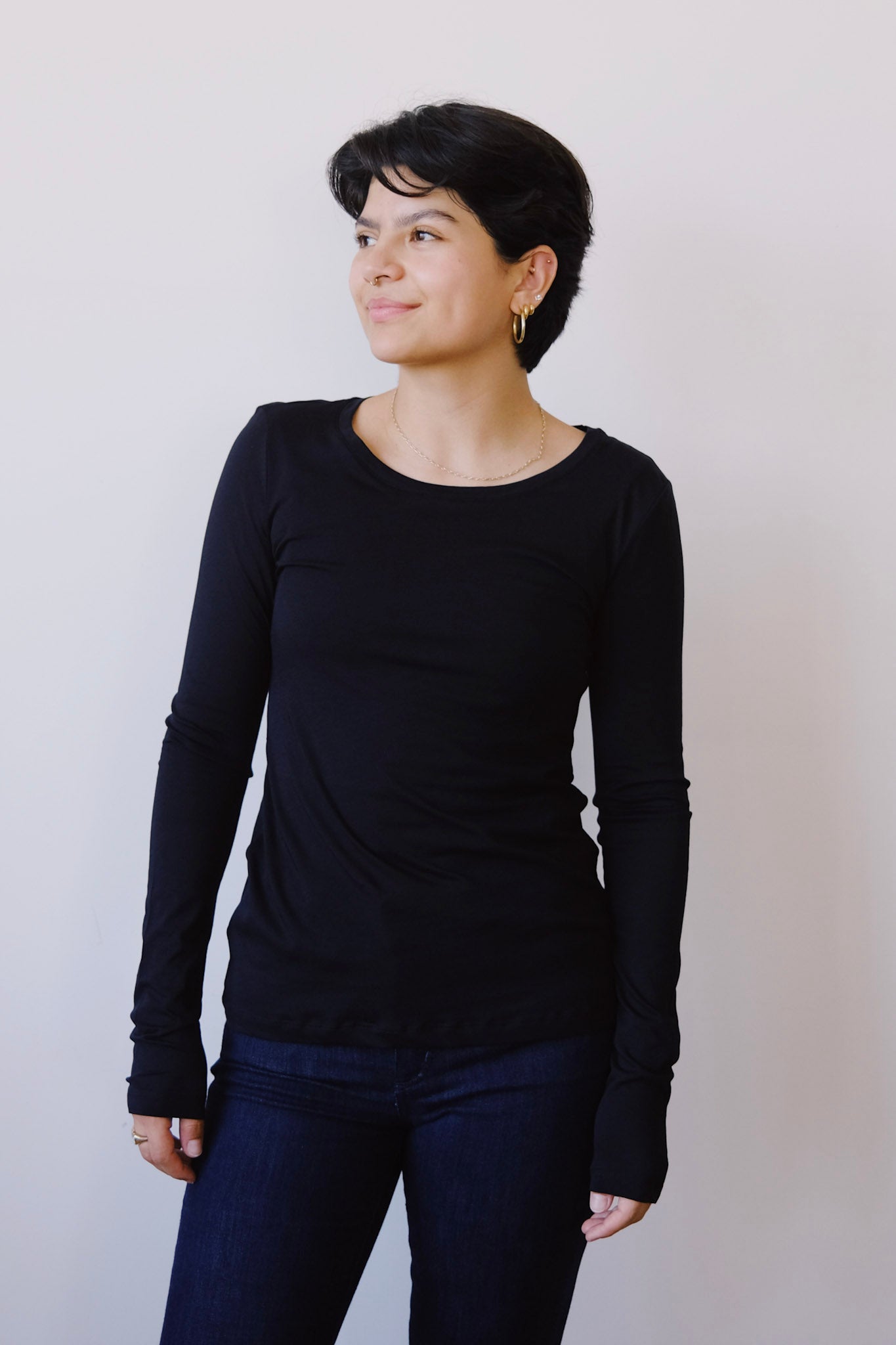 cotton longsleeve - enricaa - black - collab zürich