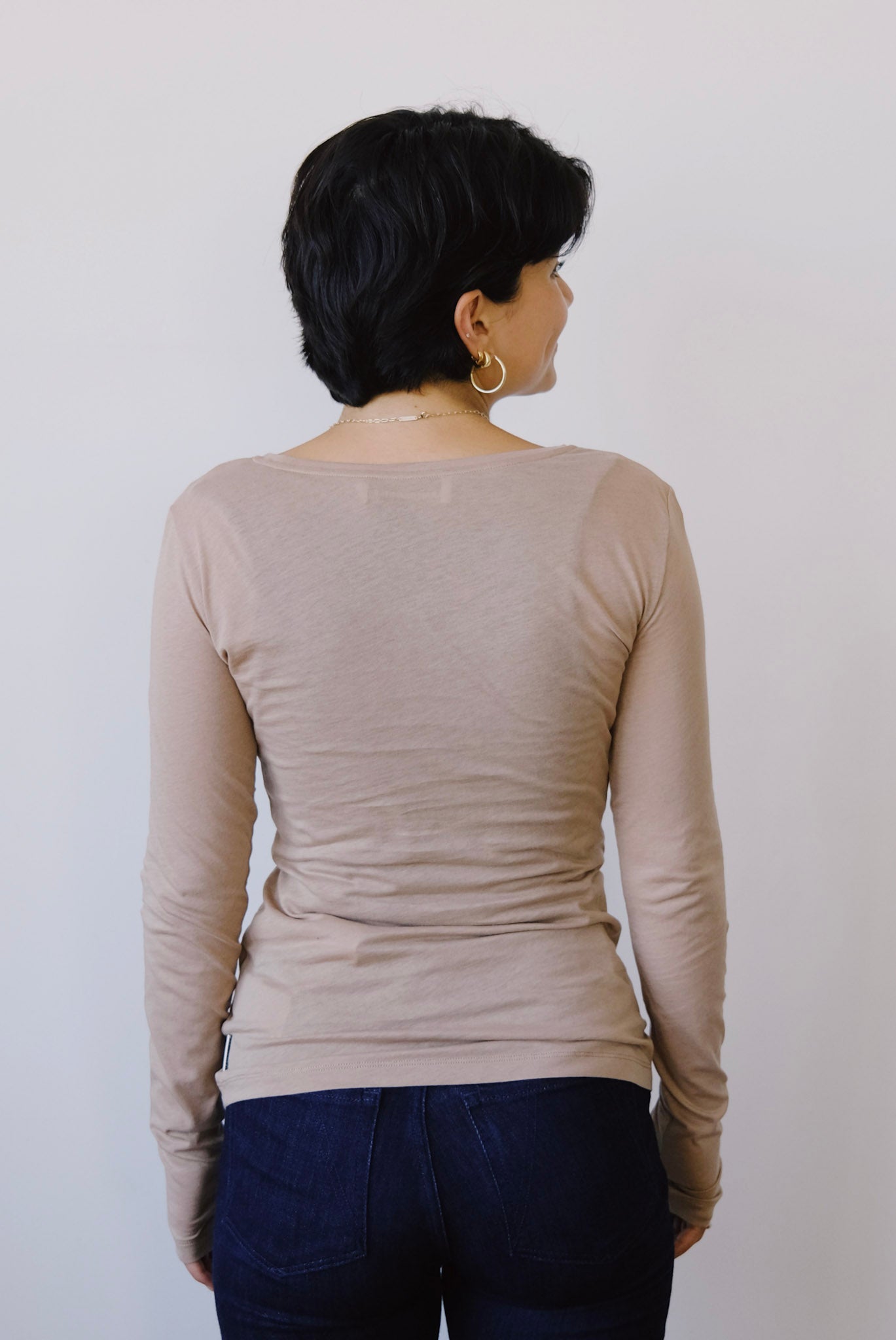 cotton longsleeve - enricaa - cinnamon dust - collab zürich