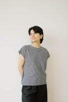 T-shirt - Slub Jersey striped - Black / Oatmilk - collab zürich