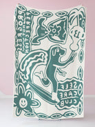 cotton blanket - self care club - green - collab zürich