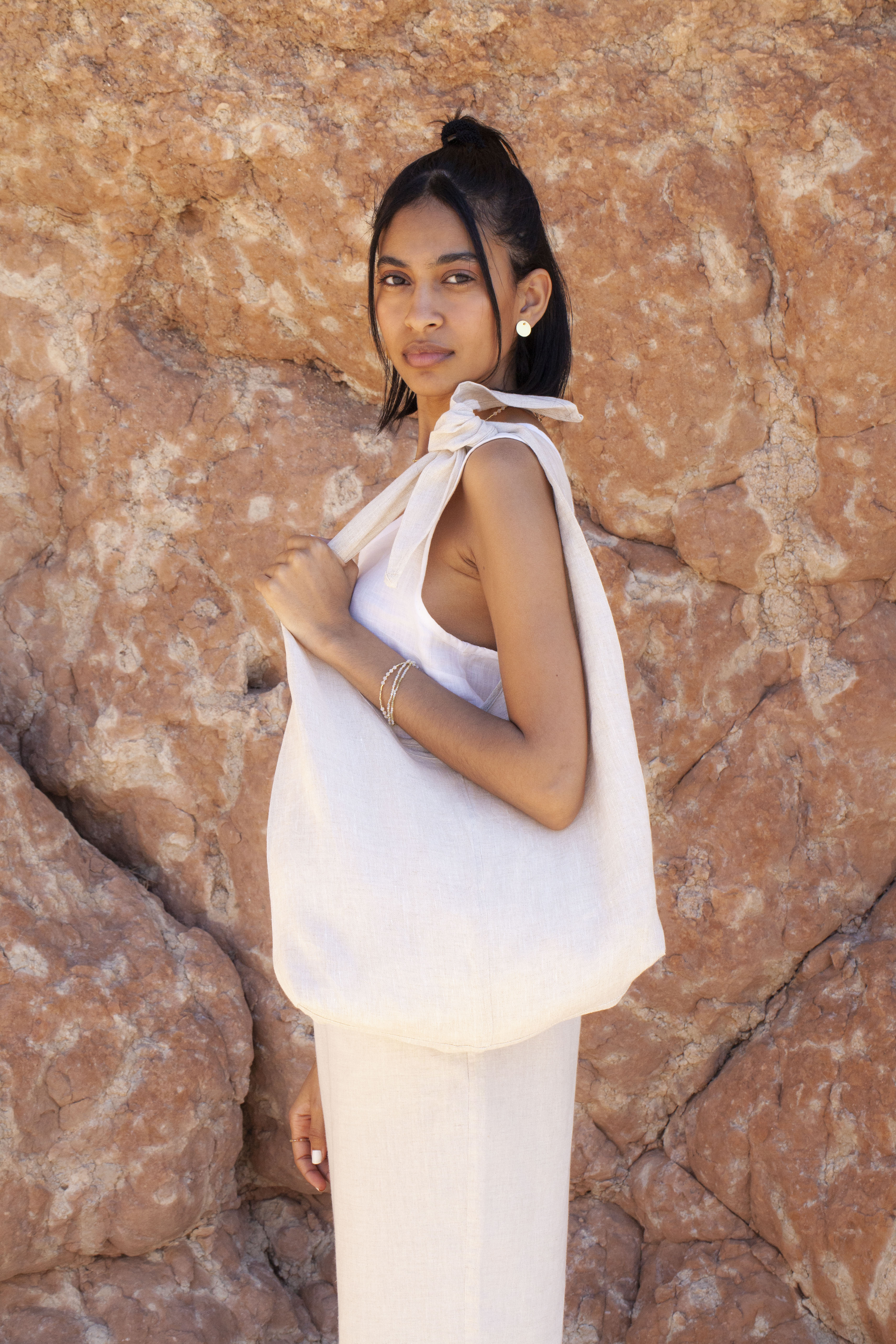 Bag - LATIFA linen - Creme - collab zürich