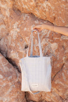 Bag - NORA - Light grey stripes - collab zürich