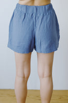 cotton shorts - gilma - pewter - collab zürich
