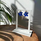 earrings - floral - blue - collab zürich