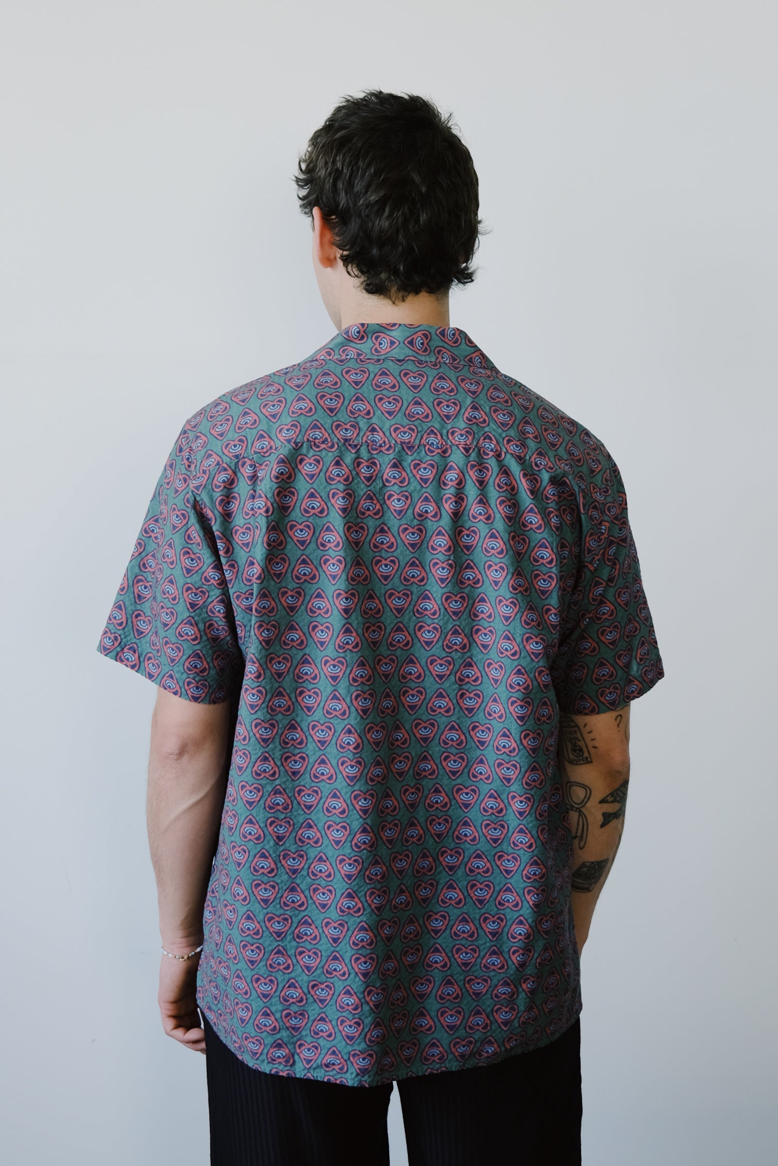 bowling shirt - asis percales heart - collab zürich