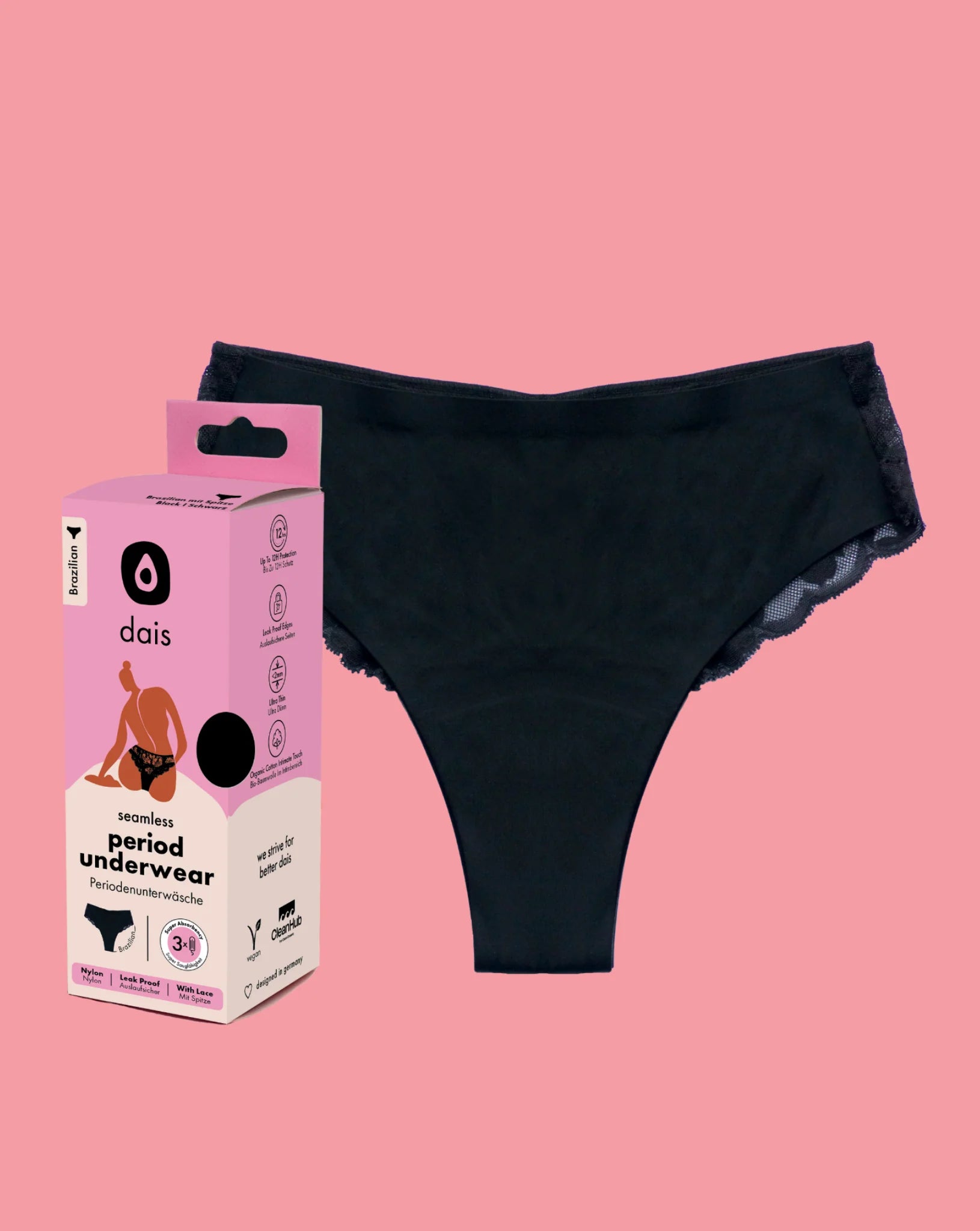 Period Underwear - Brazilian - Lace - collab zürich