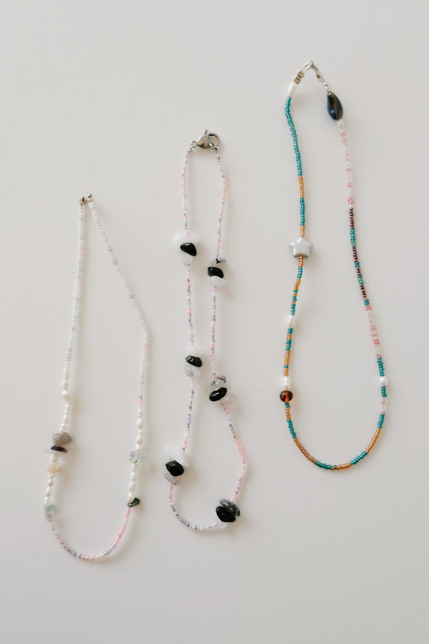 necklace - colorful beads & pearls - collab zürich