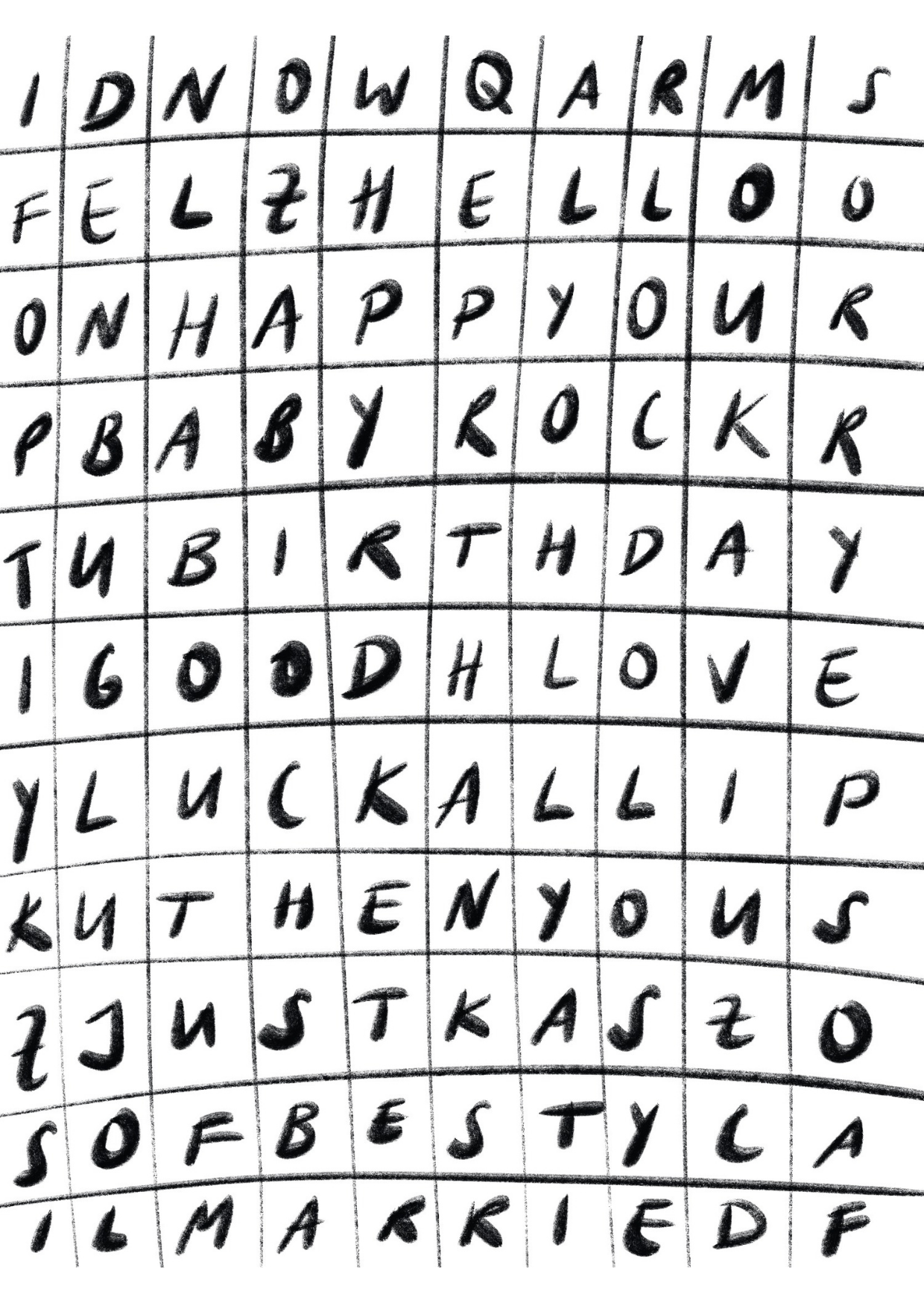 Postcard - Crossword For Everything - collab zürich