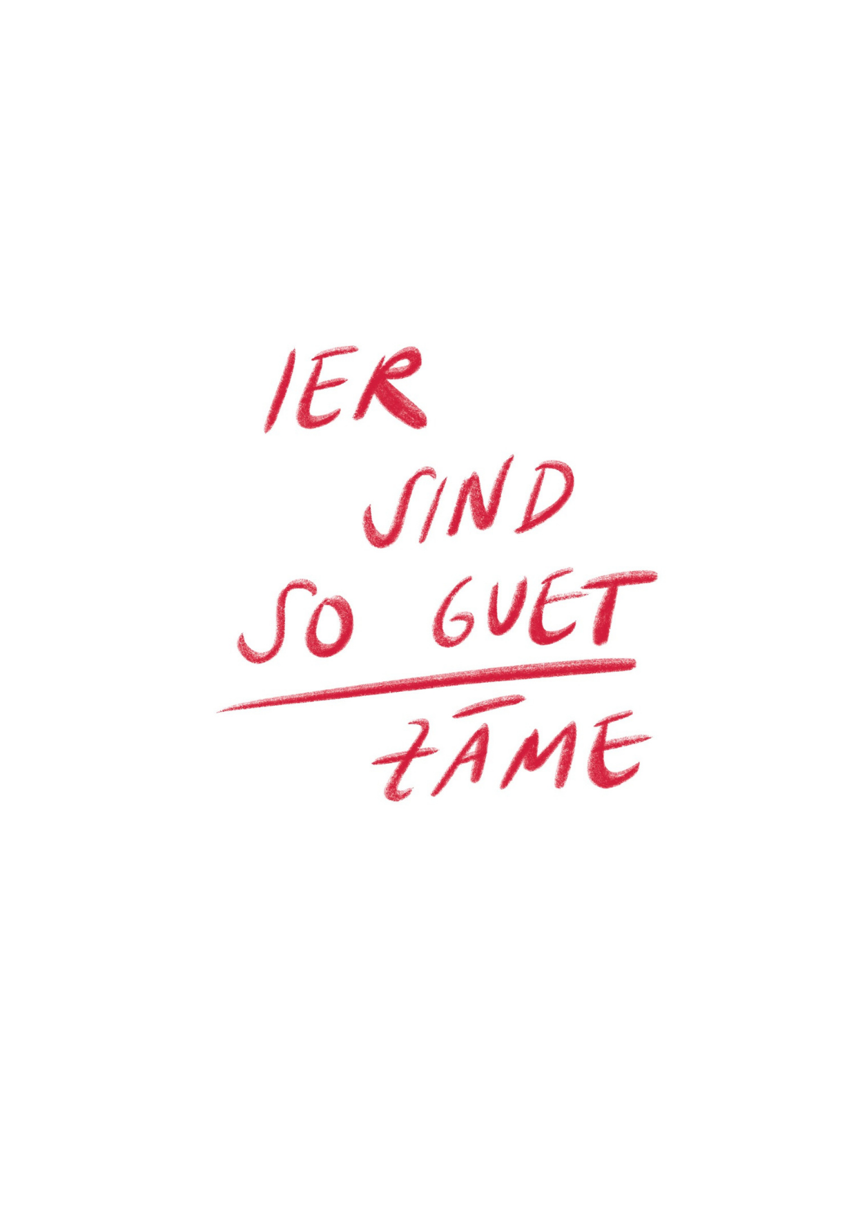 Postcard - SO GUET ZÄME - collab zürich