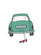 Postcard - love 4 ever car - collab zürich