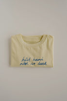 Kid T-Shirt - hüt hani nöd so lust - Butter - collab zürich