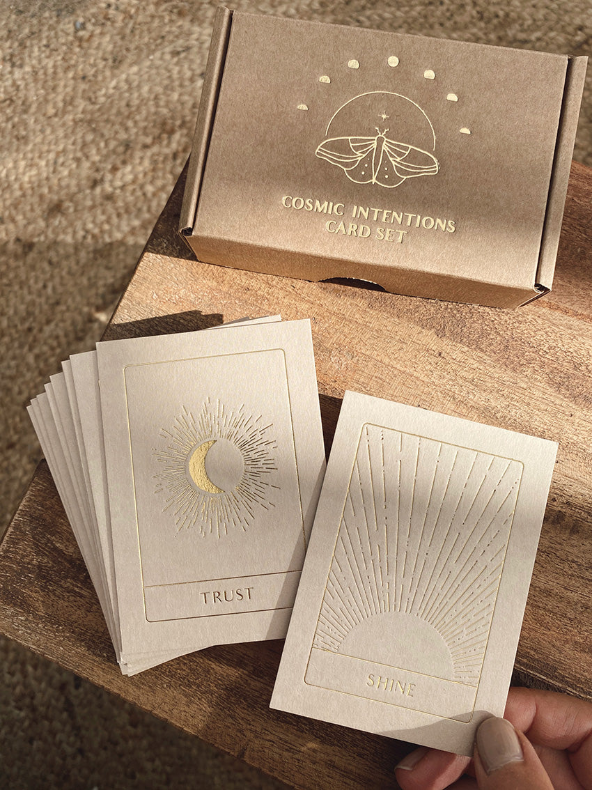 mini card set - cosmic intentions gold edition - collab zürich