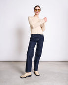 Crewneck Cardigan - Glimt - Beige - collab zürich