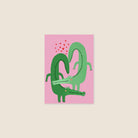 postcard - crocodiles in love - collab zürich