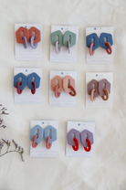 earrings - emma - lilac/orange - collab zürich