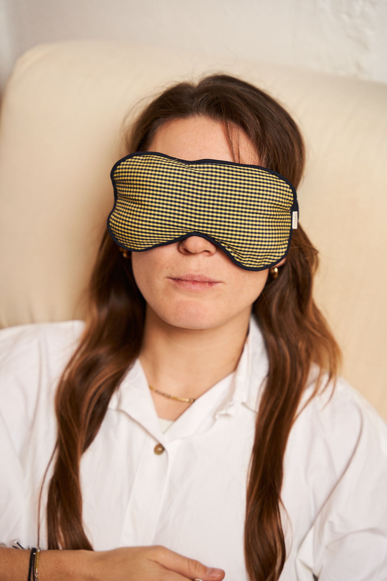 Eye Mask - RAHA Mini Squared - Yellow/Marine - collab zürich