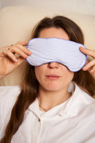 Eye Mask - RAHA Mini Striped - Blue/White - collab zürich
