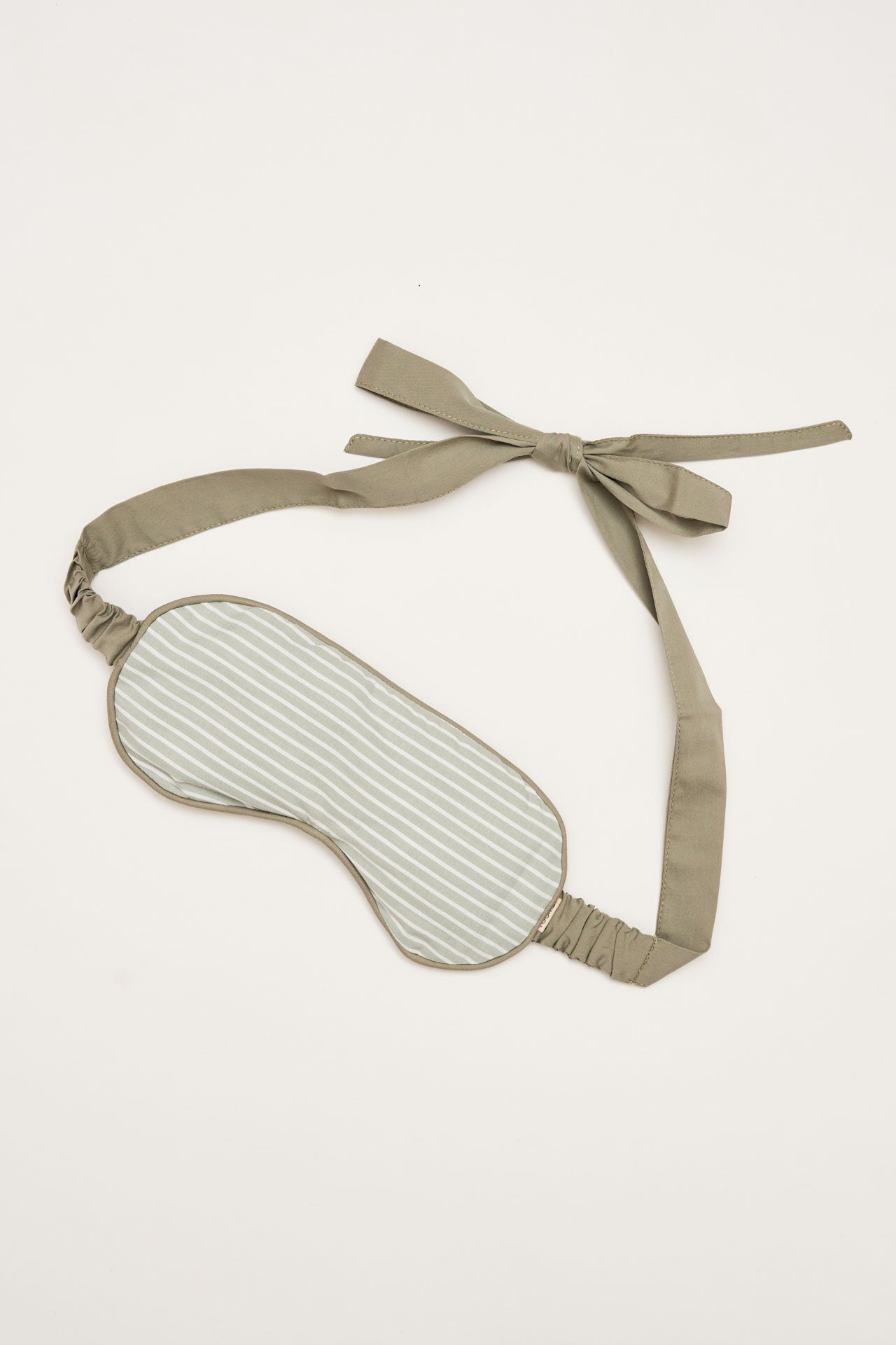 Eye Mask - RAHA Striped - Sage Green - collab zürich