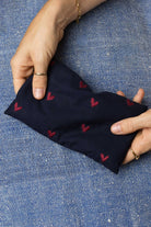 Eye Pillow - RAHA Hearts - Marine - collab zürich