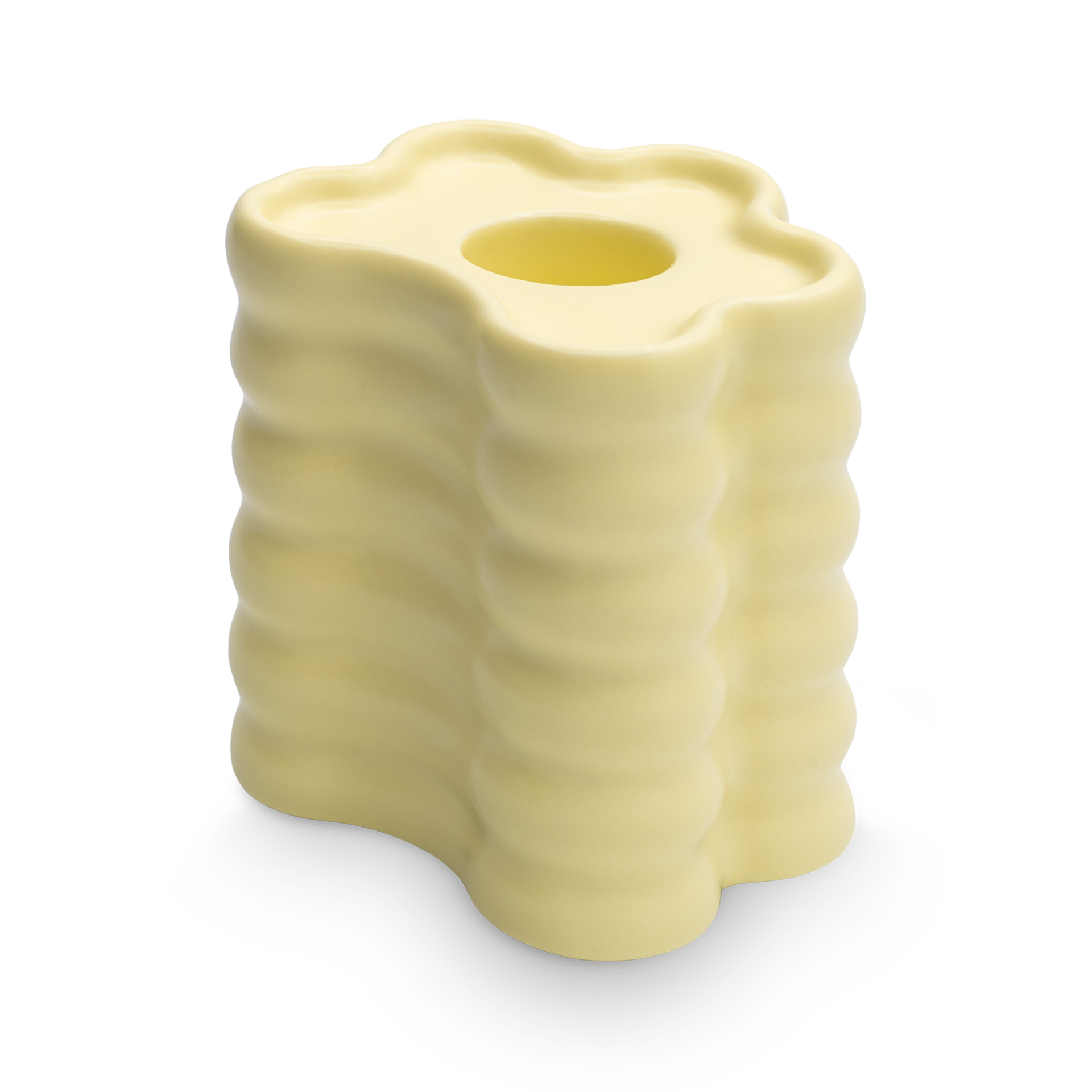 Candle Holder - Flora Large - Yellow - collab zürich