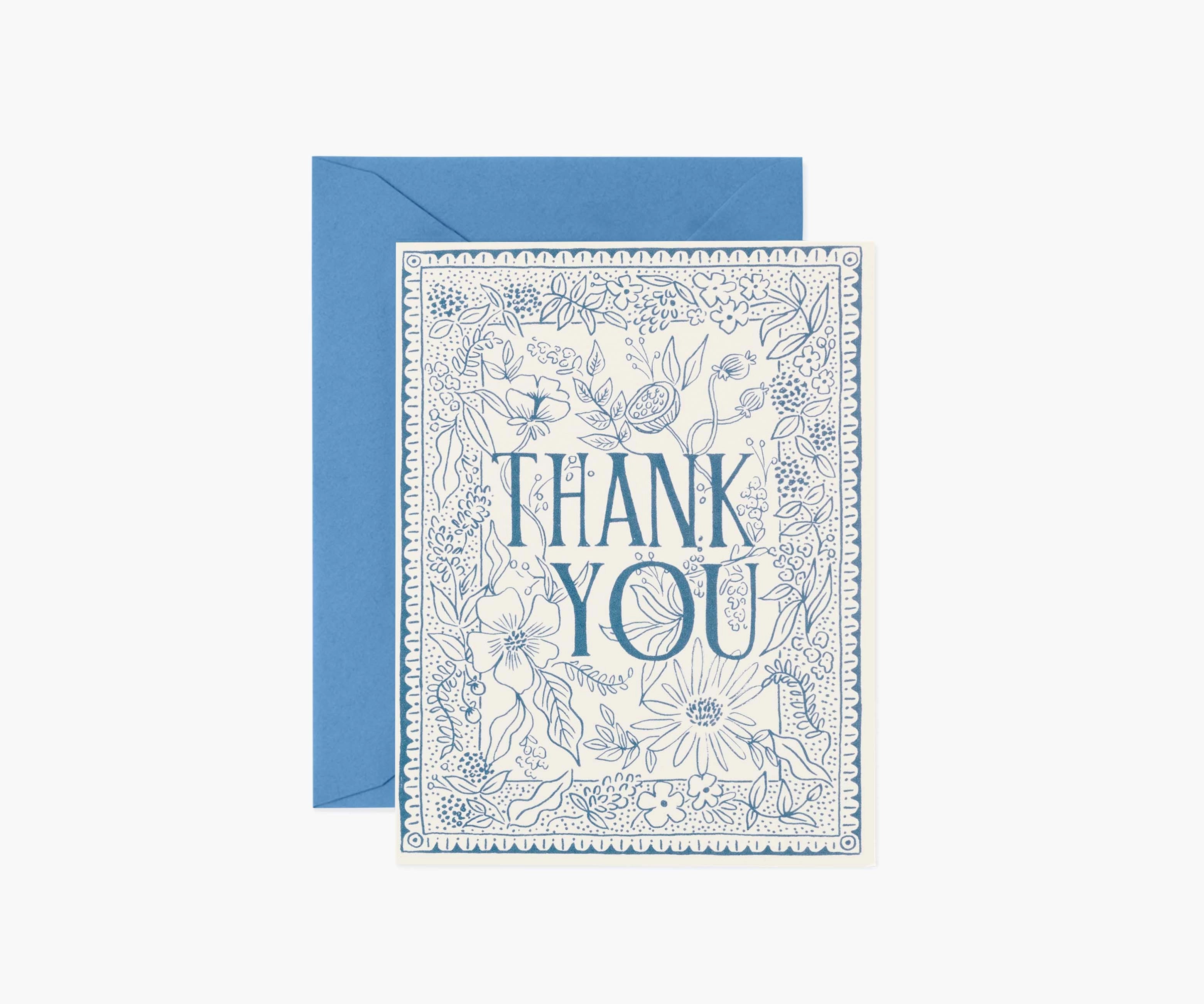 Card - Blue Thank You - collab zürich