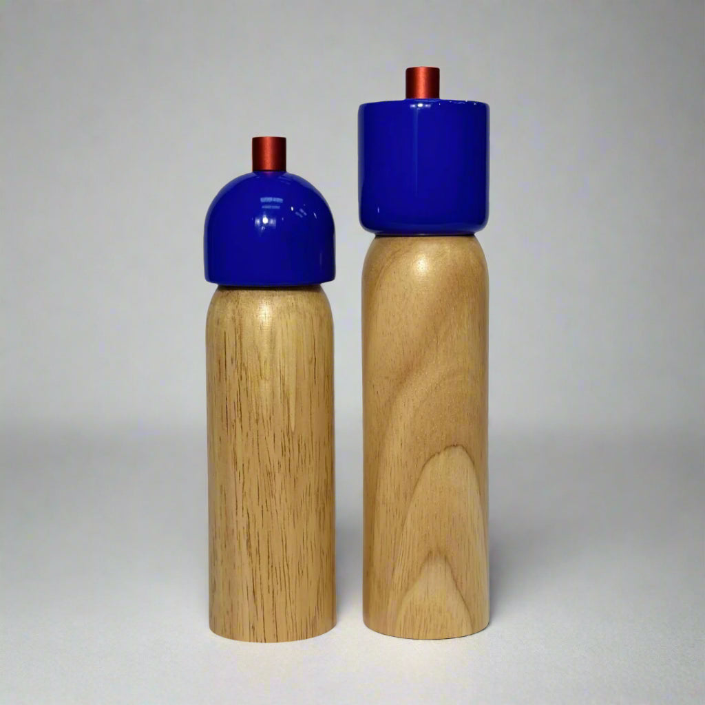 Salt / Pepper Grinder - Blue & Red - collab zürich