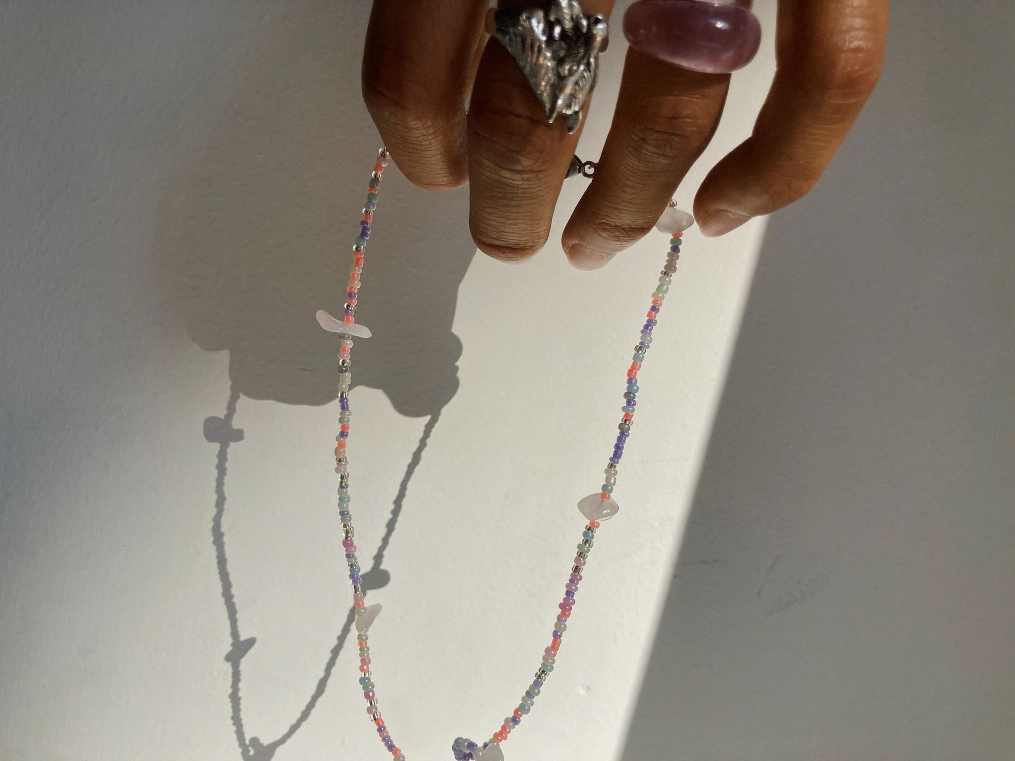 necklace - colorful beads & pearls - collab zürich