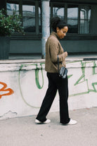 cotton knit pants - ana - black - collab zürich