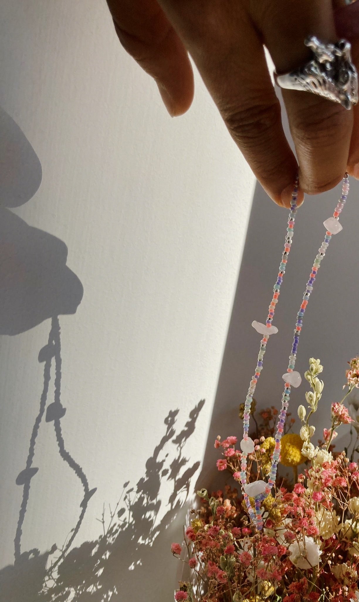 necklace - colorful beads & pearls - collab zürich