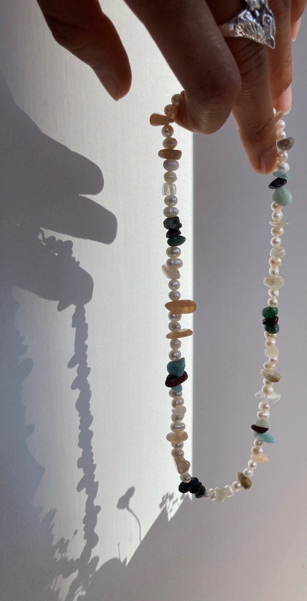 necklace - colorful beads & pearls - collab zürich
