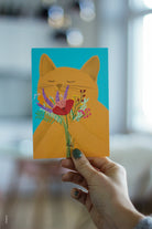 postcard - rob with flowers - collab zürich