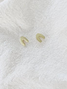 earring studs - brass - ivy - collab zürich