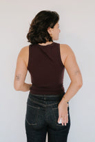 Crop Top - Tencel Porto - Cherry Lacquer - collab zürich