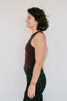 Crop Top - Tencel Porto - Cherry Lacquer - collab zürich