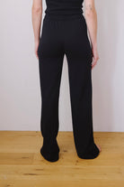 cotton knit pants - ana - black - collab zürich