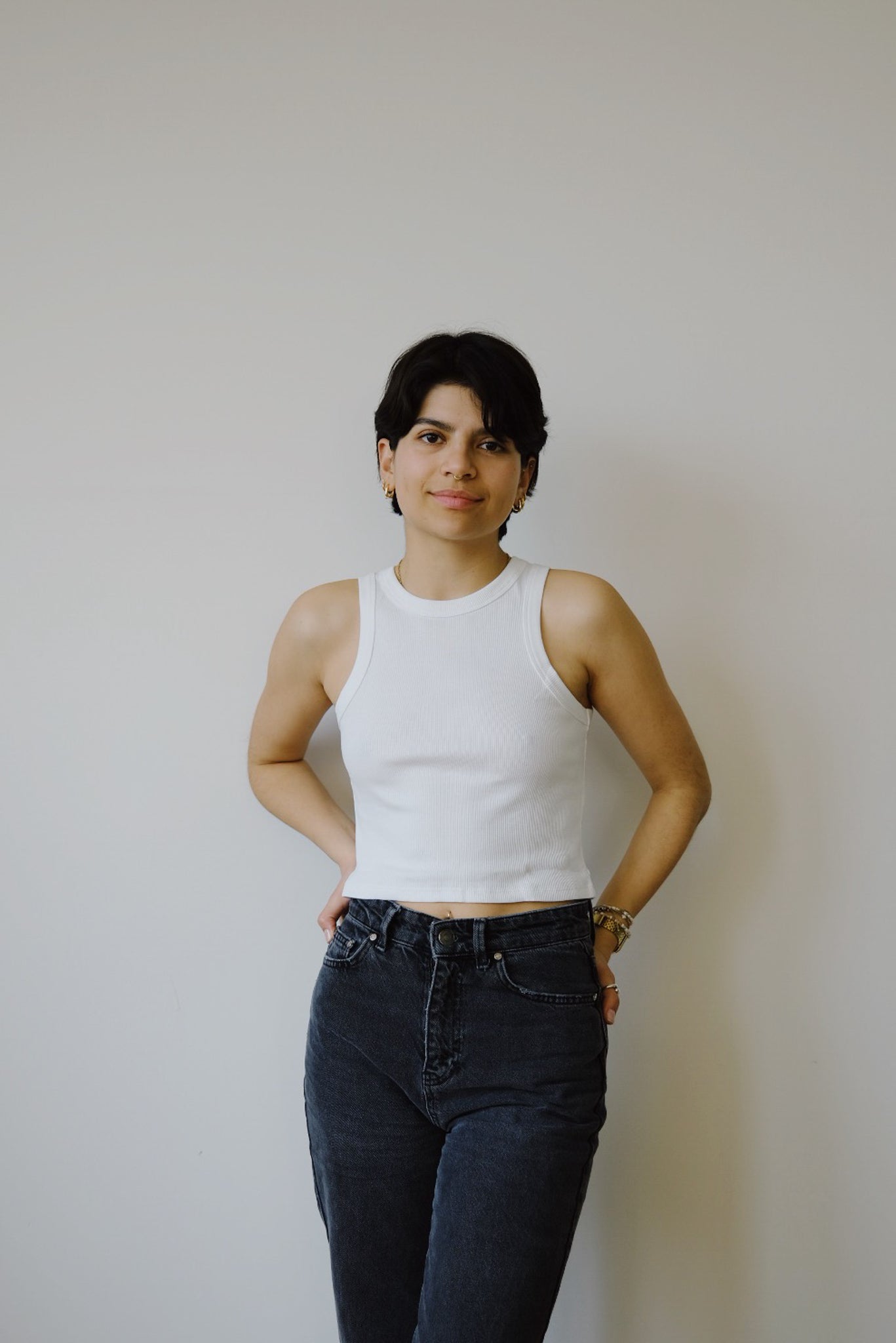 Crop Top - Cotton Porto - White - collab zürich