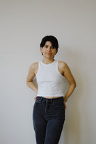Crop Top - Cotton Porto - White - collab zürich