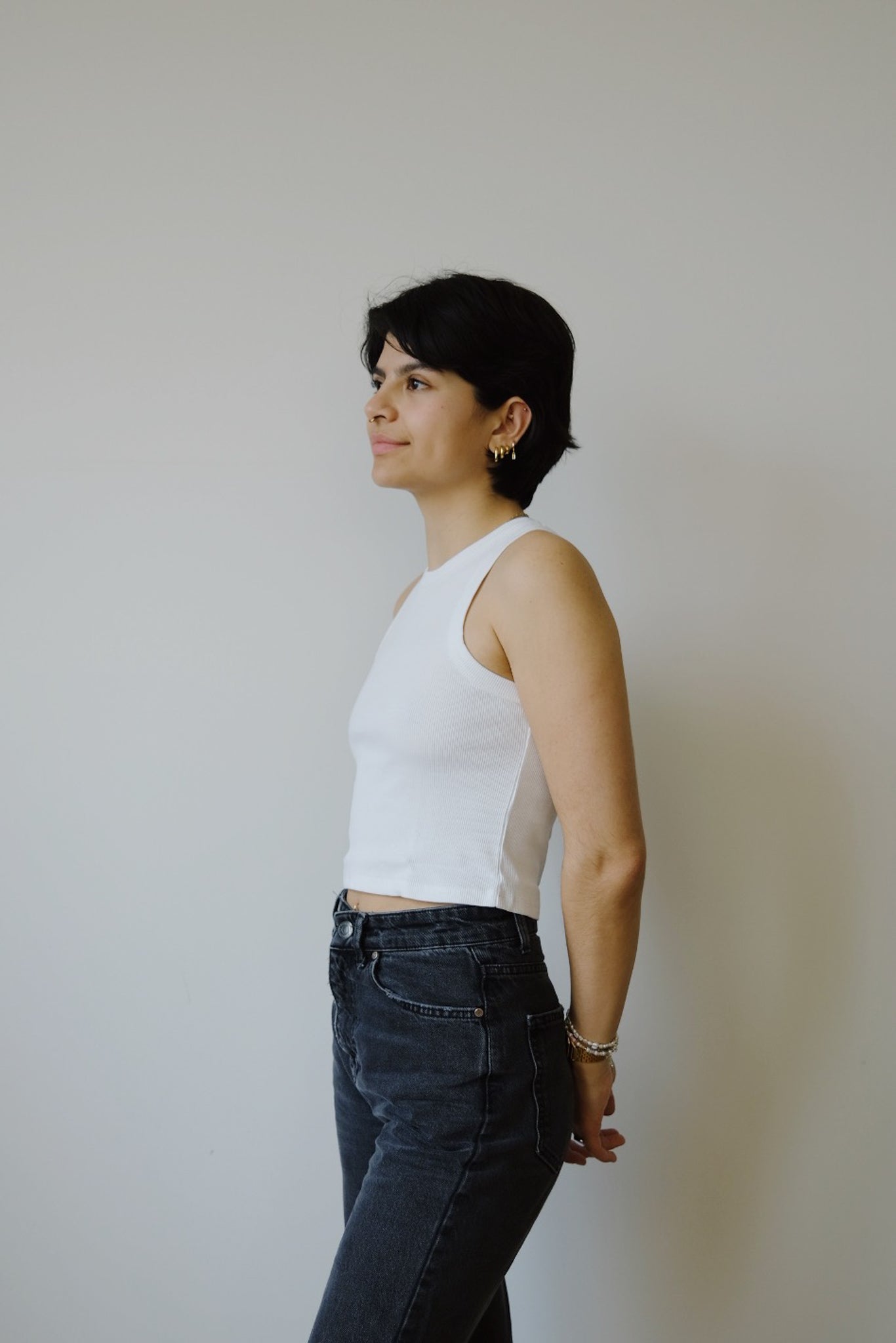 Crop Top - Cotton Porto - White - collab zürich