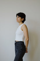 Crop Top - Cotton Porto - White - collab zürich