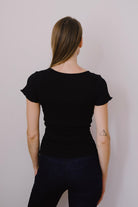 minirib t-shirt - ren - black - collab zürich