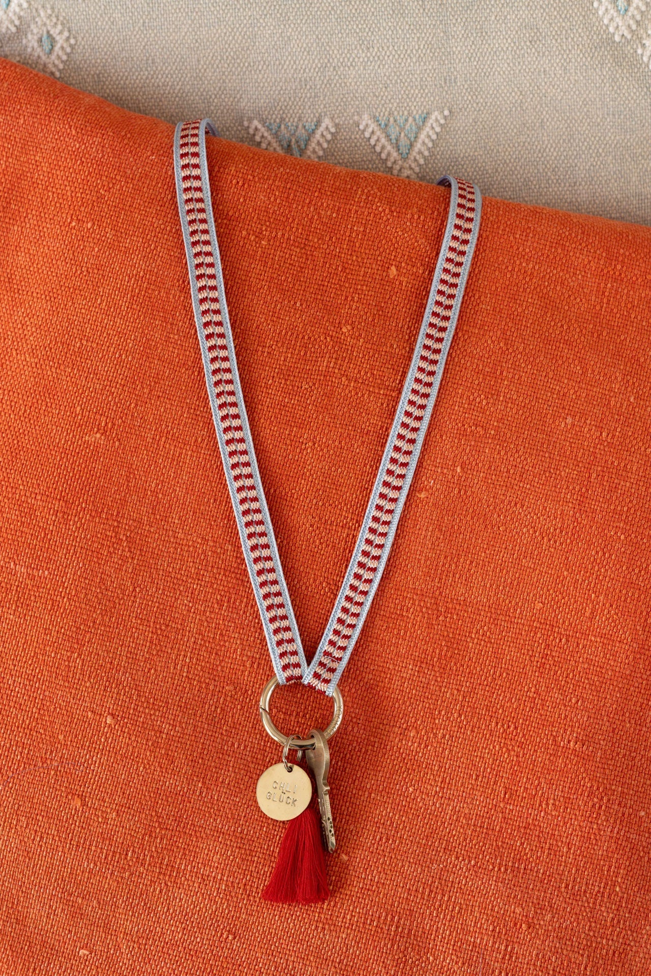 Keychain Band - ZAHRA - Blush & Blue - collab zürich