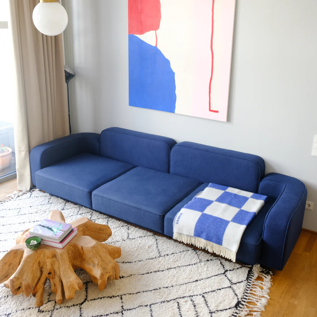 Wool Blanket - no2 - Blue Checks - collab zürich
