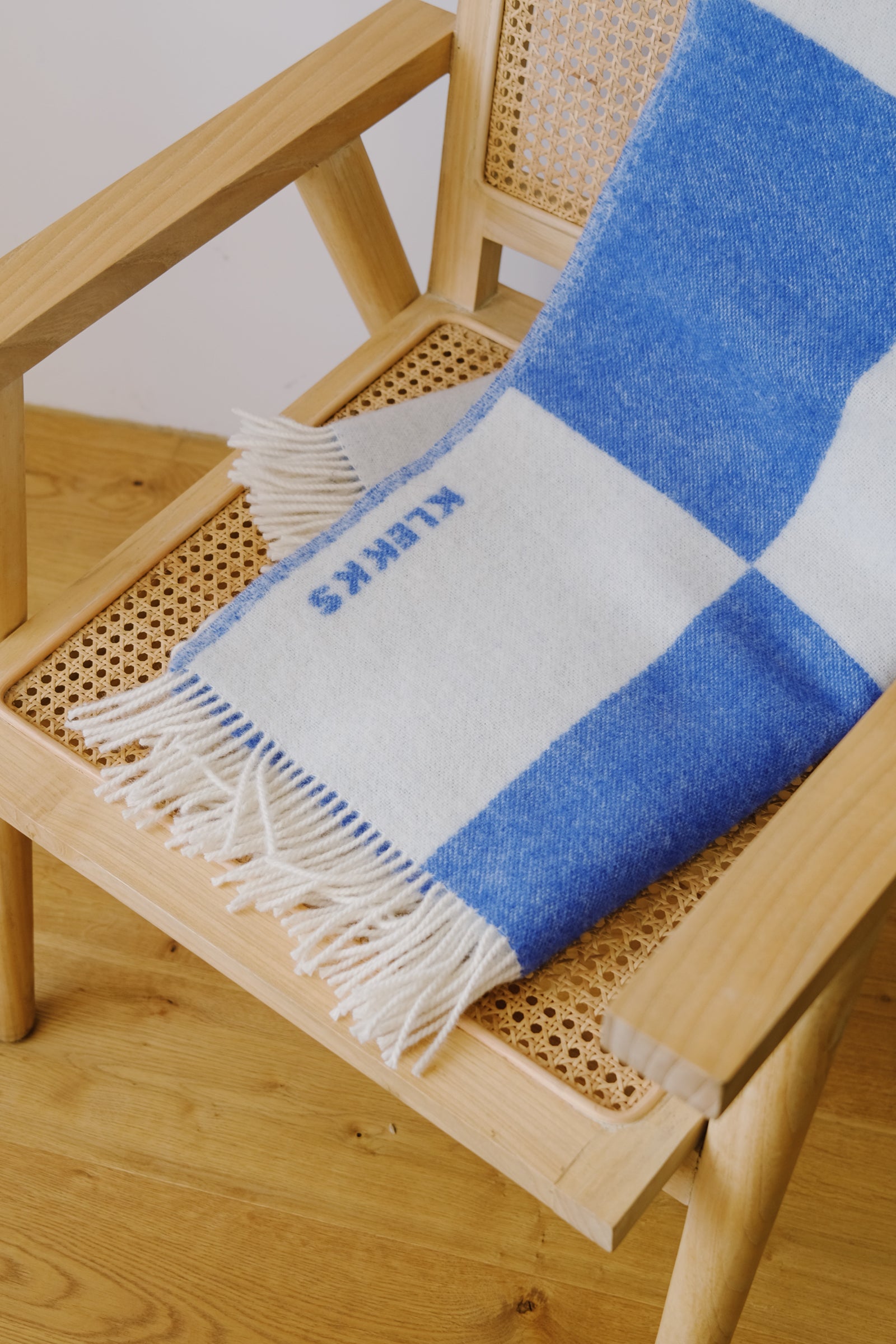Wool Blanket - no2 - Blue Checks - collab zürich