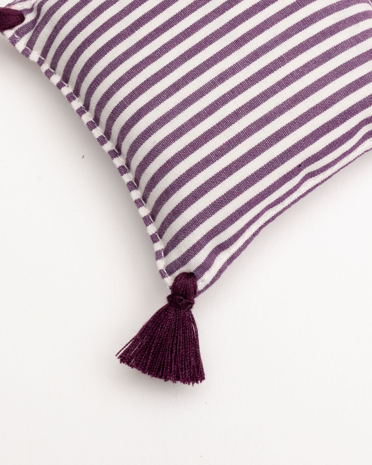 lavender bag - ZAKIA stripes - bordeaux/white - collab zürich