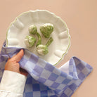 kitchen towel - lilac checks - collab zürich