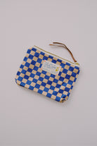 small pouch - blue rose check - collab zürich