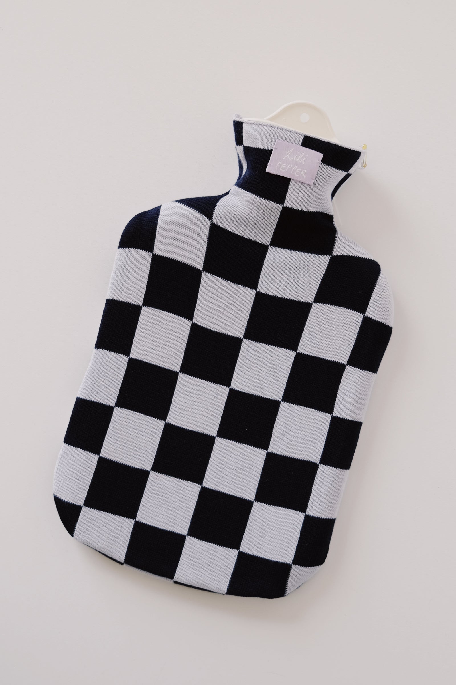 hot water bottle - checkered - collab zürich