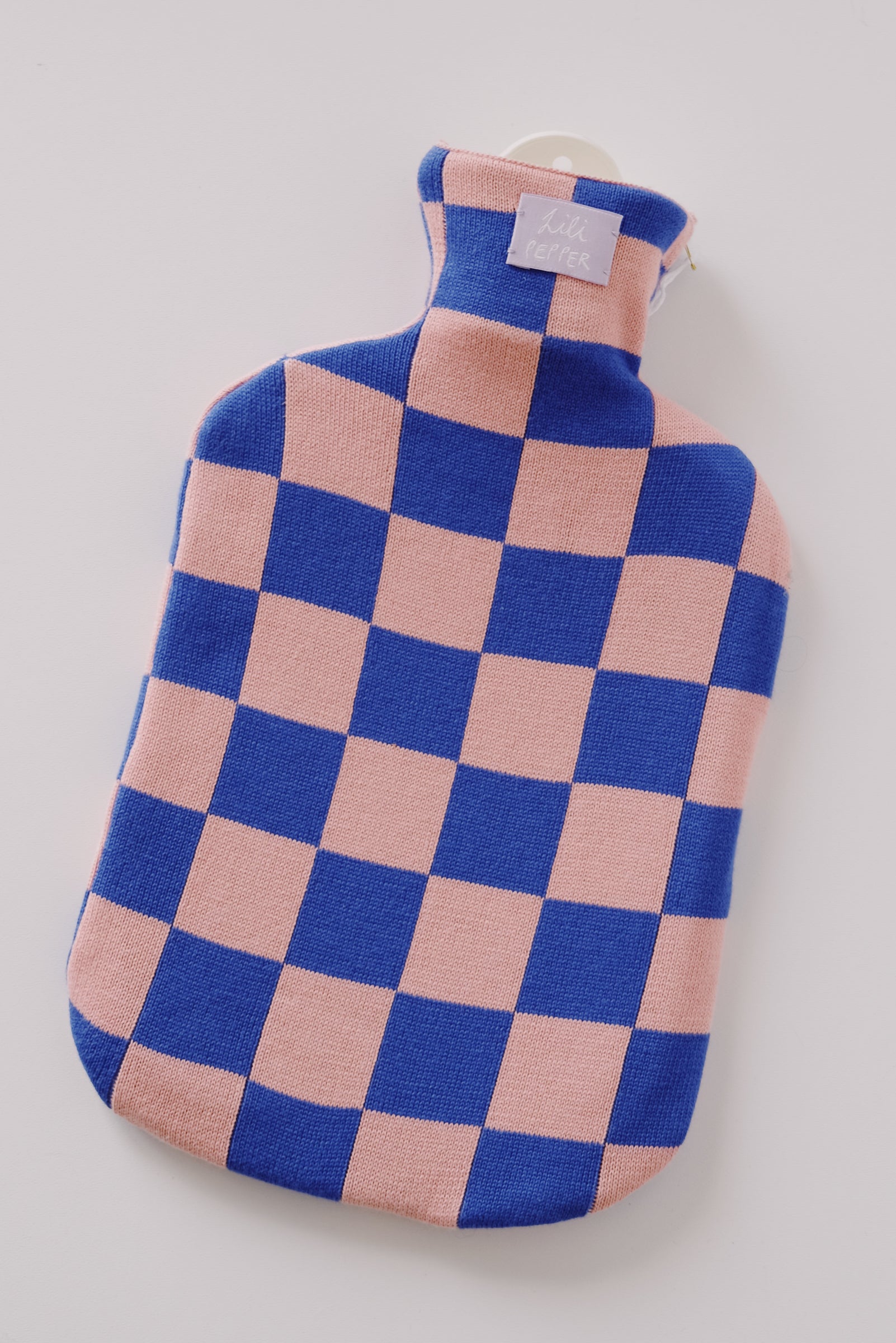 hot water bottle - checkered - collab zürich